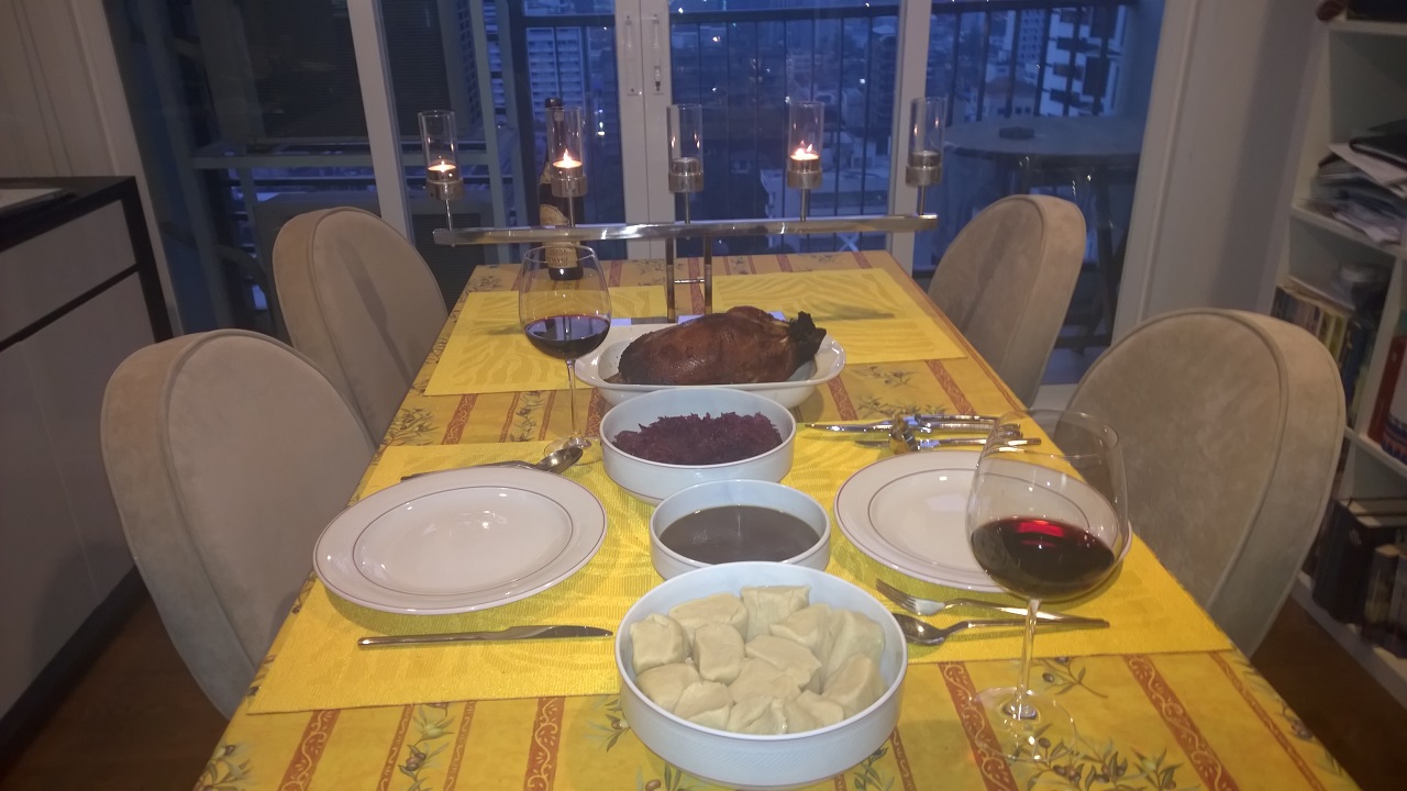 Wenigstens das Essen war weihnachtlich...