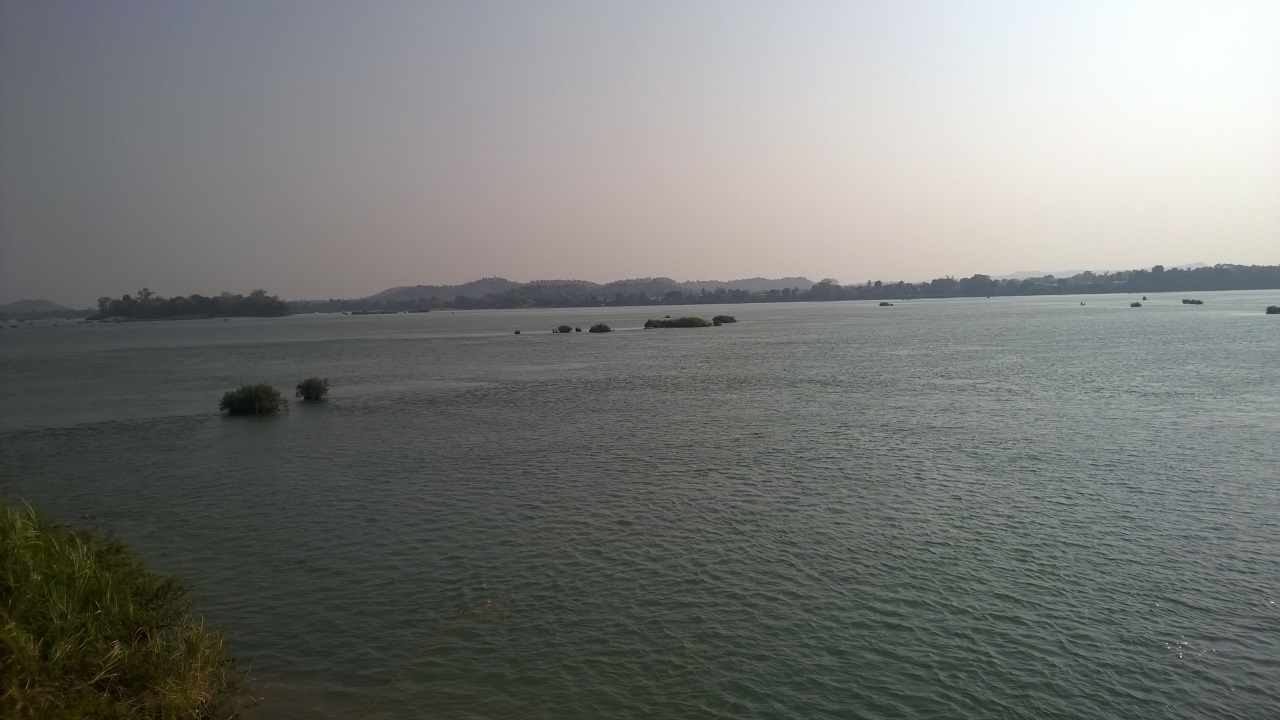 Der Mekong ist auch heute da allerdings mit Wind...